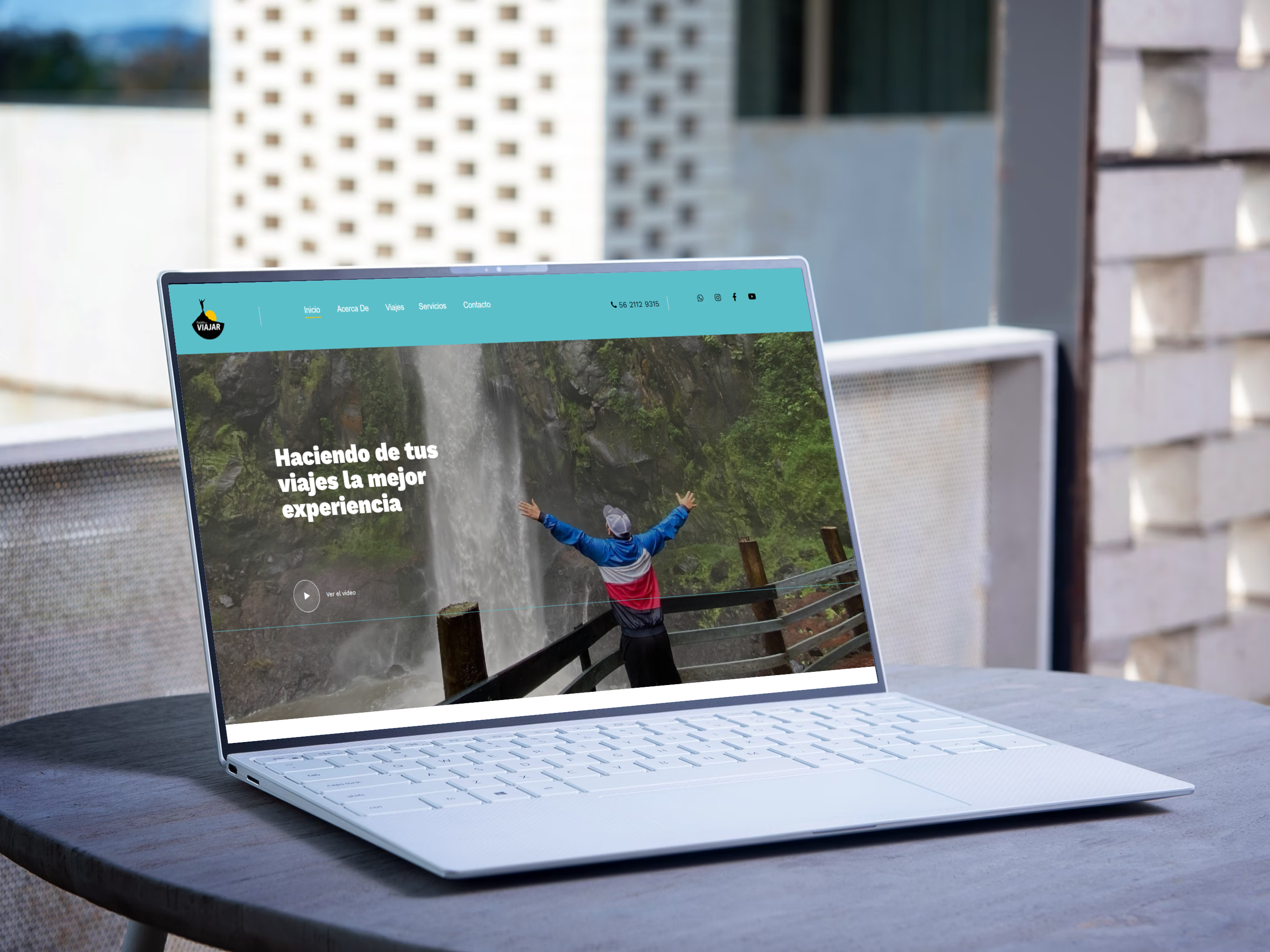 Mockup de sitio web para Pasión Viajar